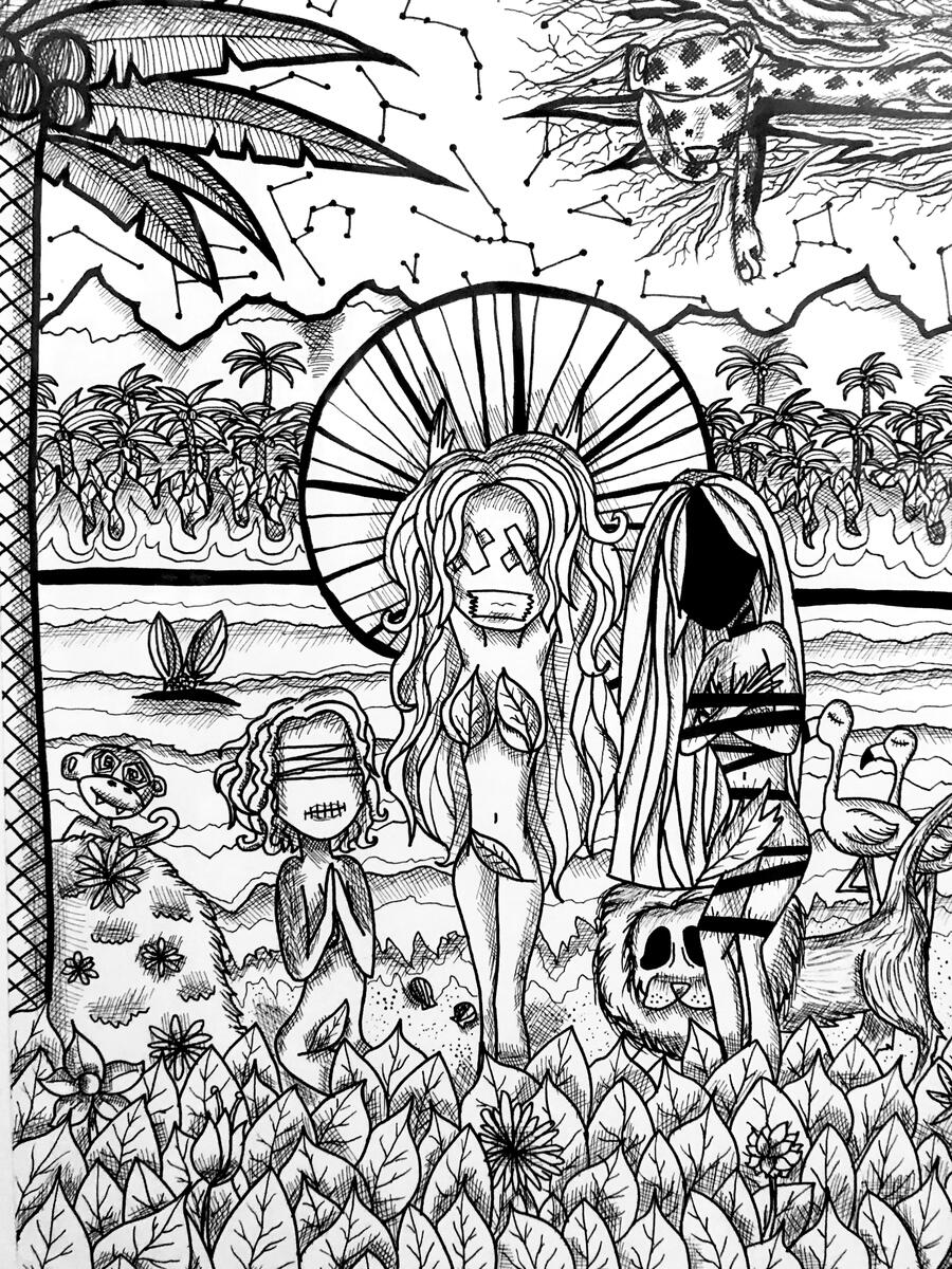 Sakura Micron Pigma ink on paper. Boston, Massachusetts. Ca. 2020.