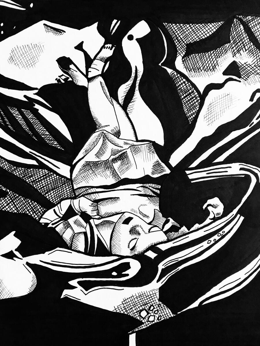 Sakura Micron Pigma ink on paper. Boston, Massachusetts. Ca. 2021.