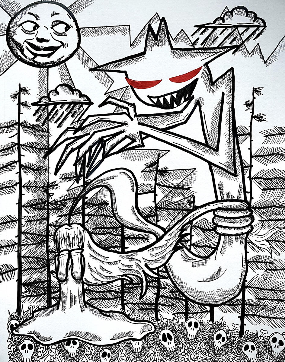 Sakura Pigma Micron ink on paper. Salem, Massachusetts. Ca. 2017.