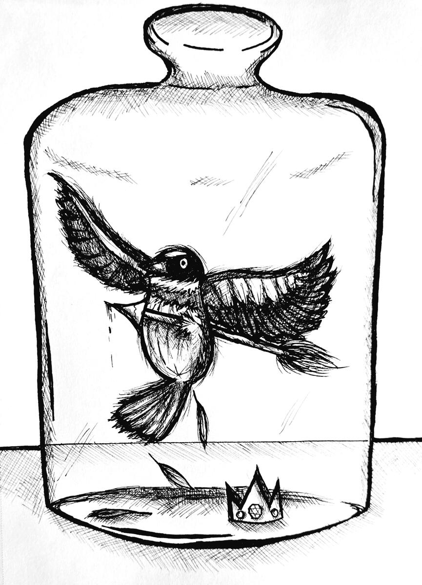 Sakura Pigma Micron ink on paper. Denver, Colorado. March 2025.