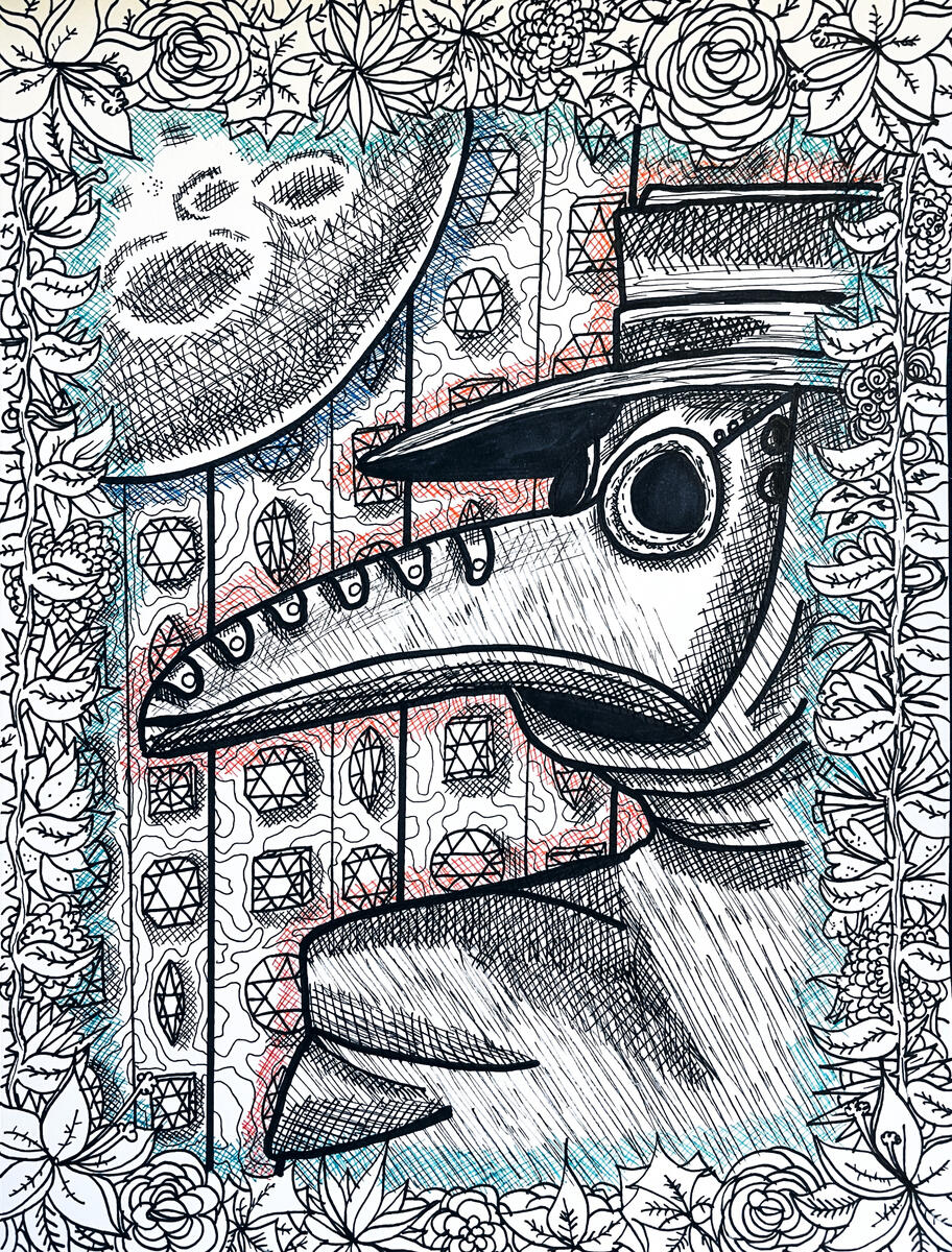 Sakura Pigma Micron ink on paper. Boston, Massachusetts. Ca. 2018.